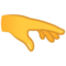 Palm Down Hand emoji on Emojione